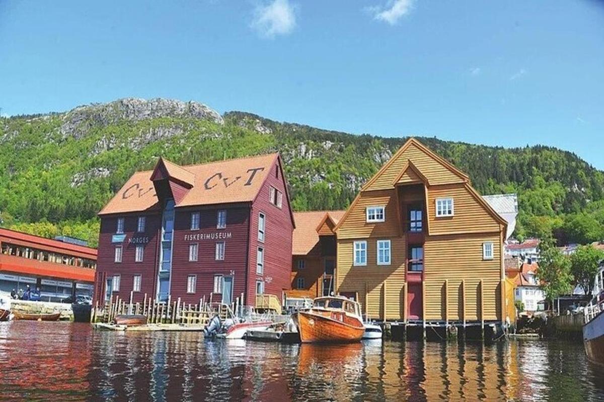 a group of buildings on a body of water