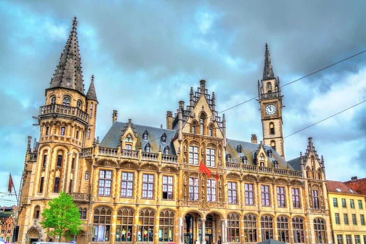 a large building with a clock tower on top of it
