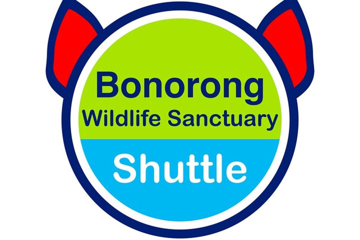 Punaste kõrvade ja sõnadega "borneong wildlife sanctuary" looduskaitseala logo