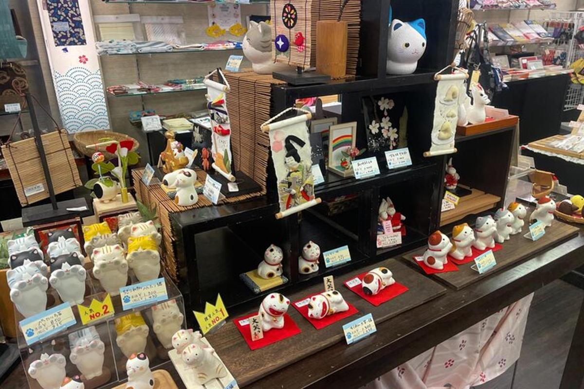 a display of hello kitty figurines in a store