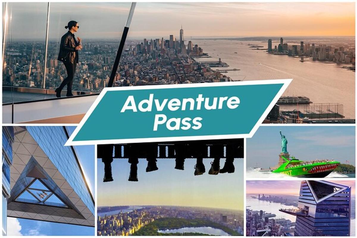eine Collage aus Bildern mit dem Wort Abenteuerpass