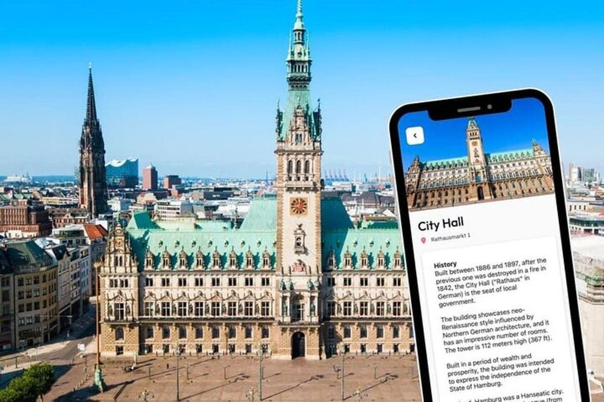 Un iPhone tomando una foto de un edificio grande