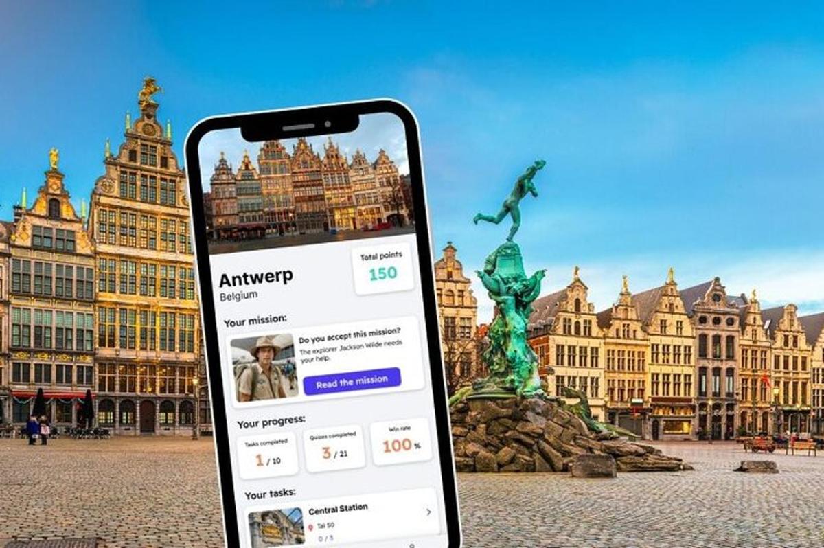 telefon komórkowy leżący przed miastem