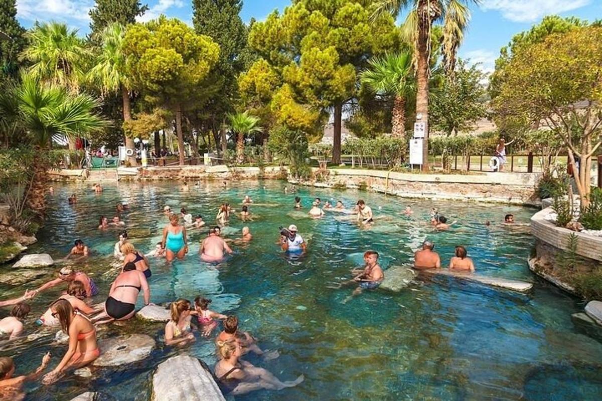un gruppo di persone che nuotano in una piscina