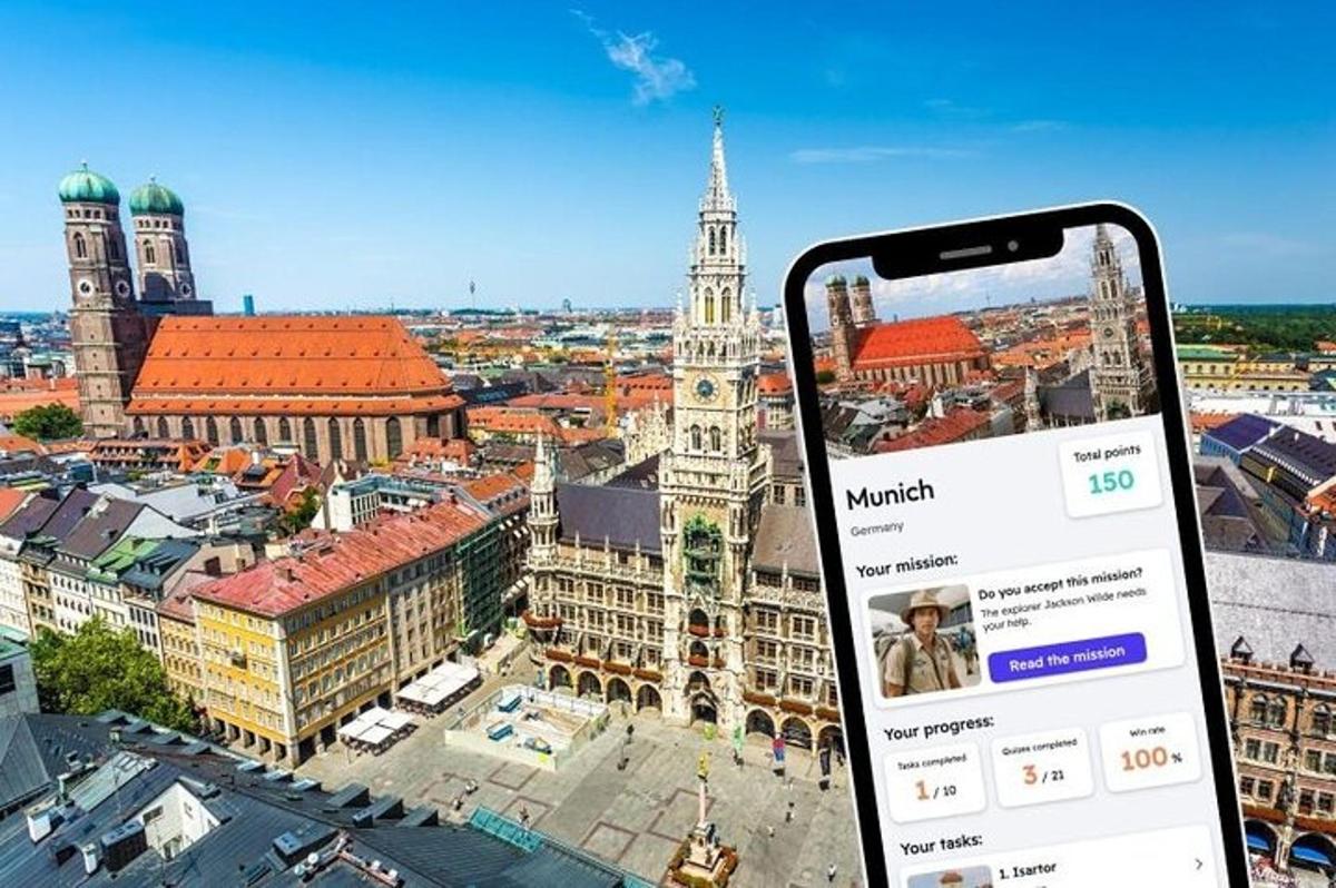 mobilní telefon fotící město