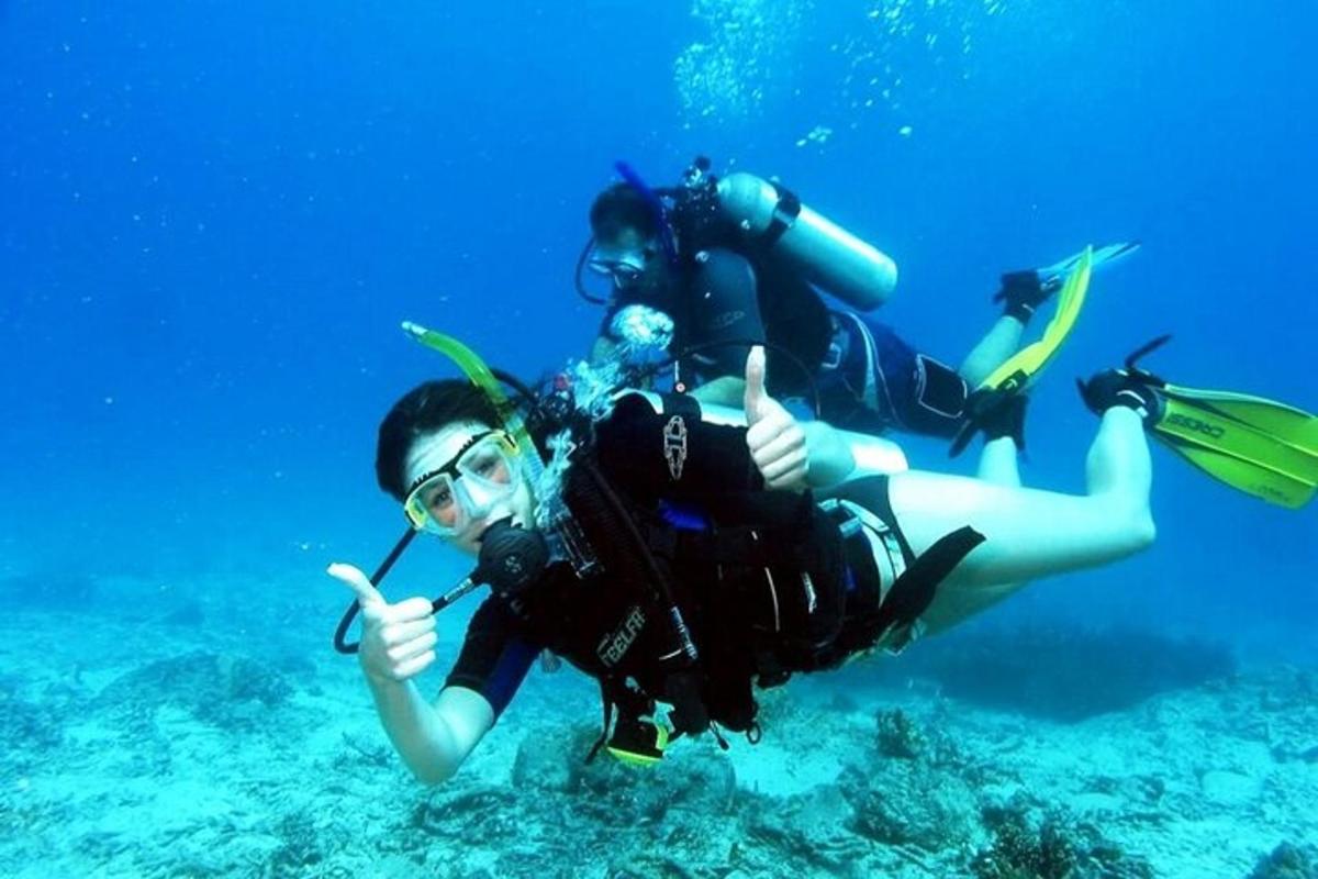 un gruppo di persone che fanno immersioni subacquee nell'oceano