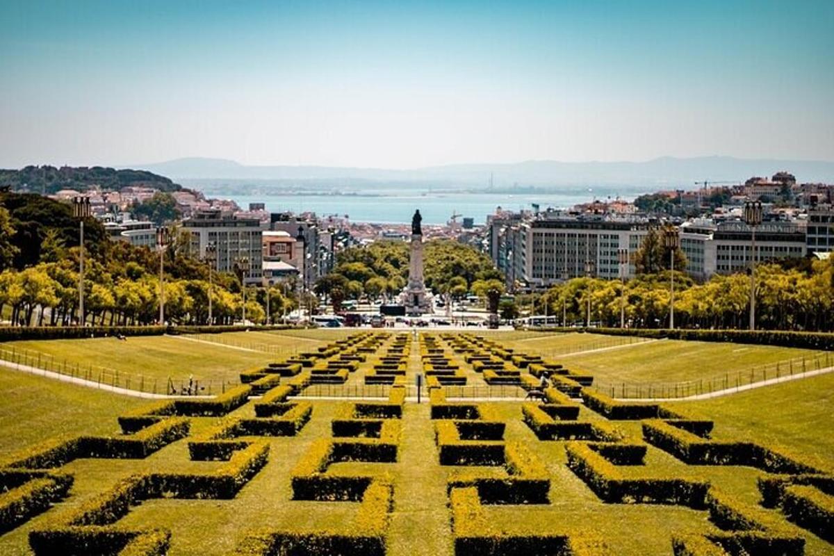 un grande parco con vista sulla città