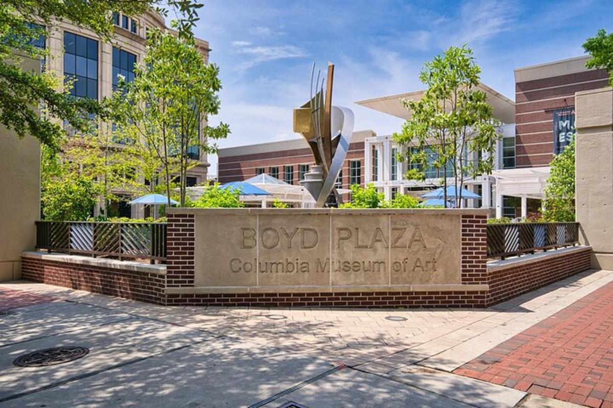 a sign that reads bond plaza columbia university atx