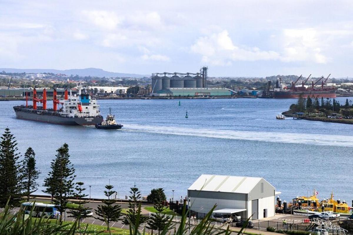 a large boat in a large body of water