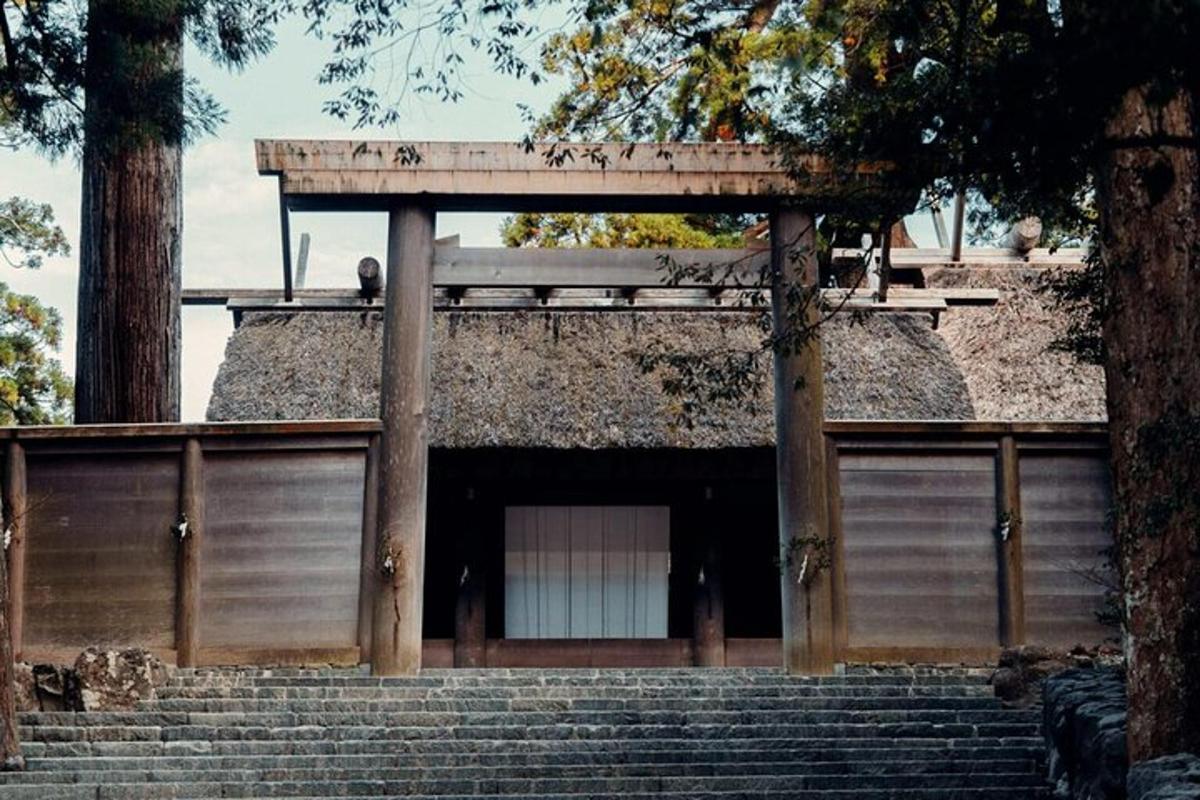 a building with a gate and some stairs