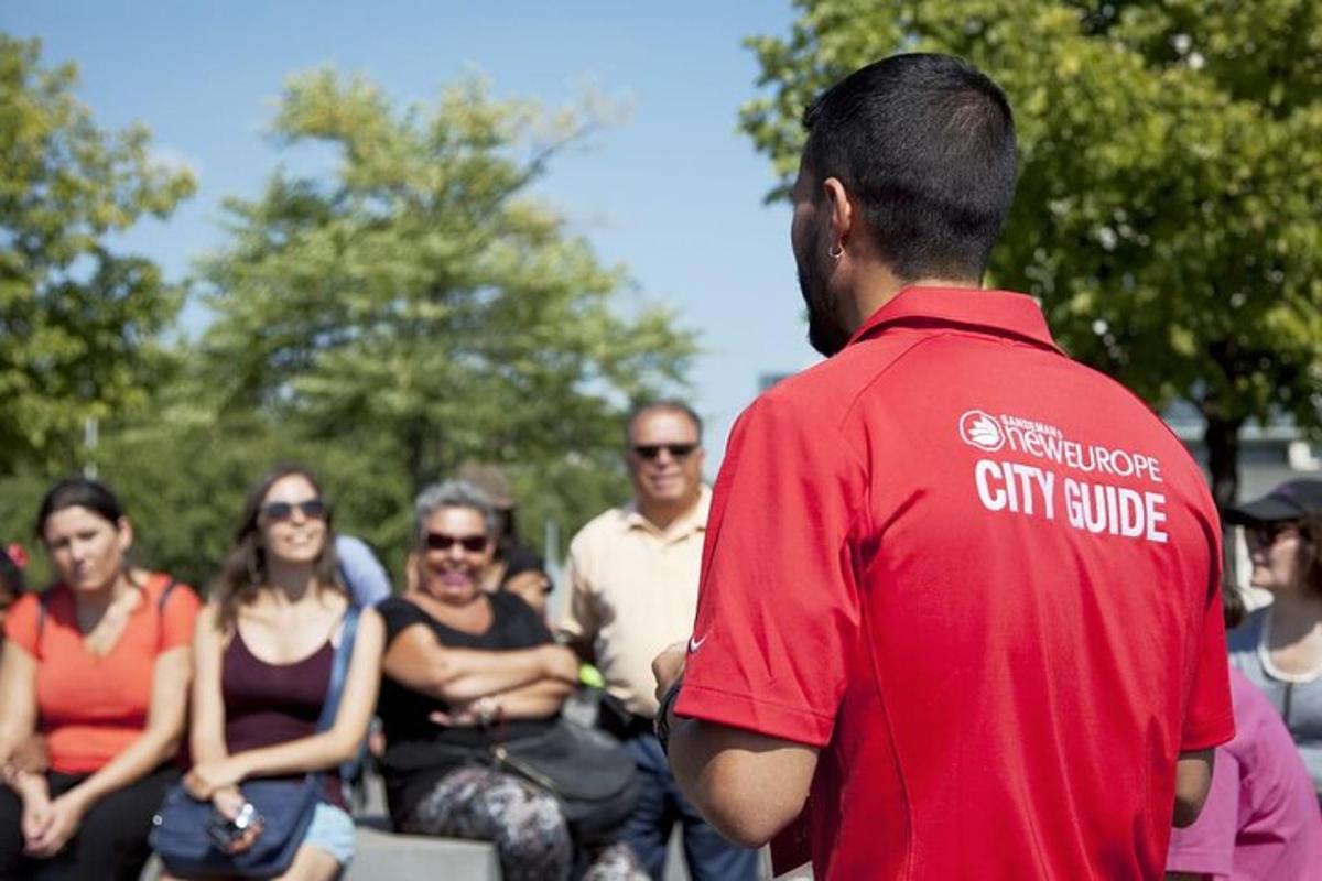 a man standing in front of a group of people
