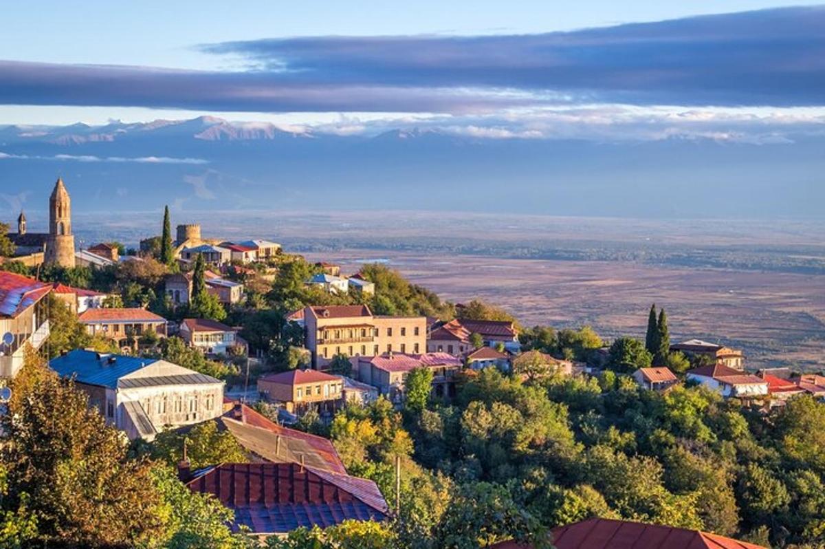 μια μικρή πόλη στην κορυφή ενός βουνού