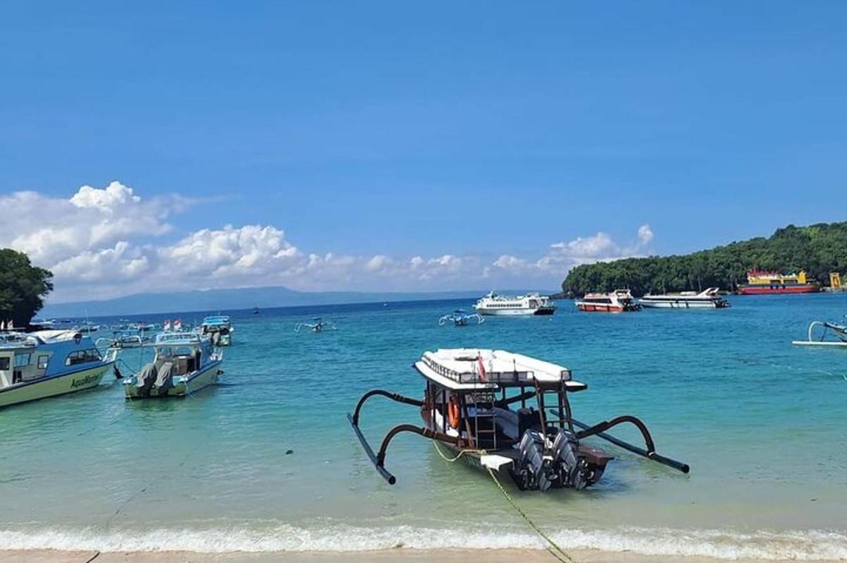 bot yang diletakkan di dalam air di pantai