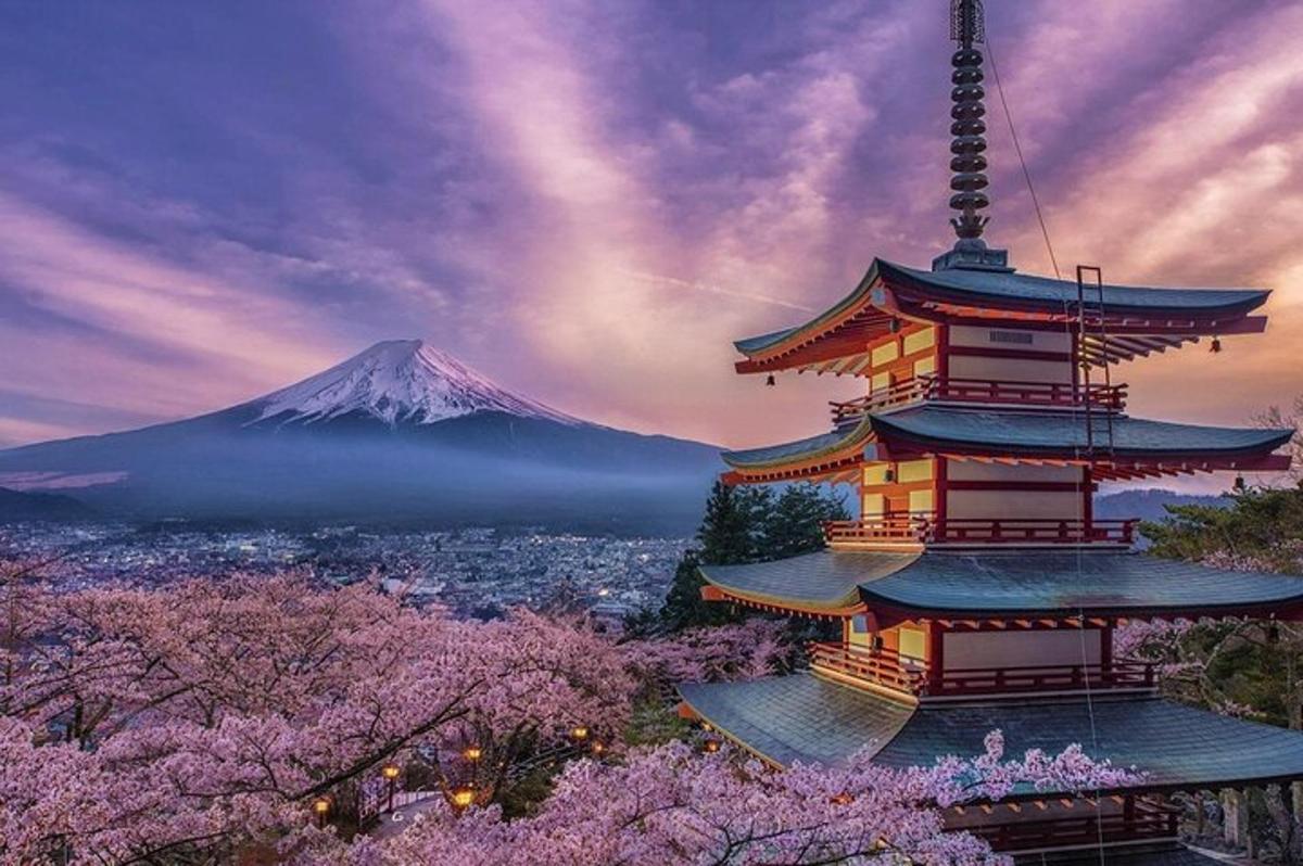 一座以山为背景的宝塔