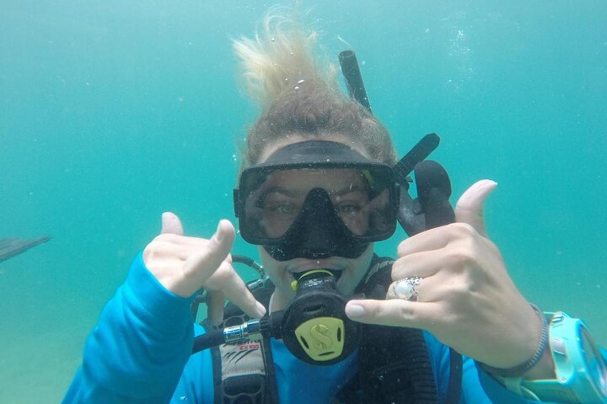 a person with a camera in the water