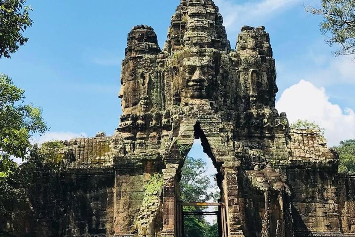 an entrance to an ancient building