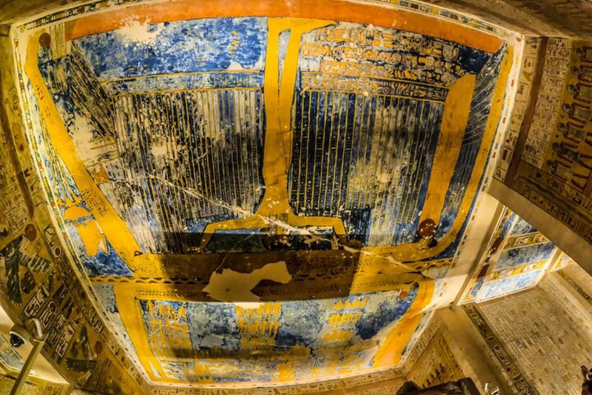 a view of the ceiling of a building