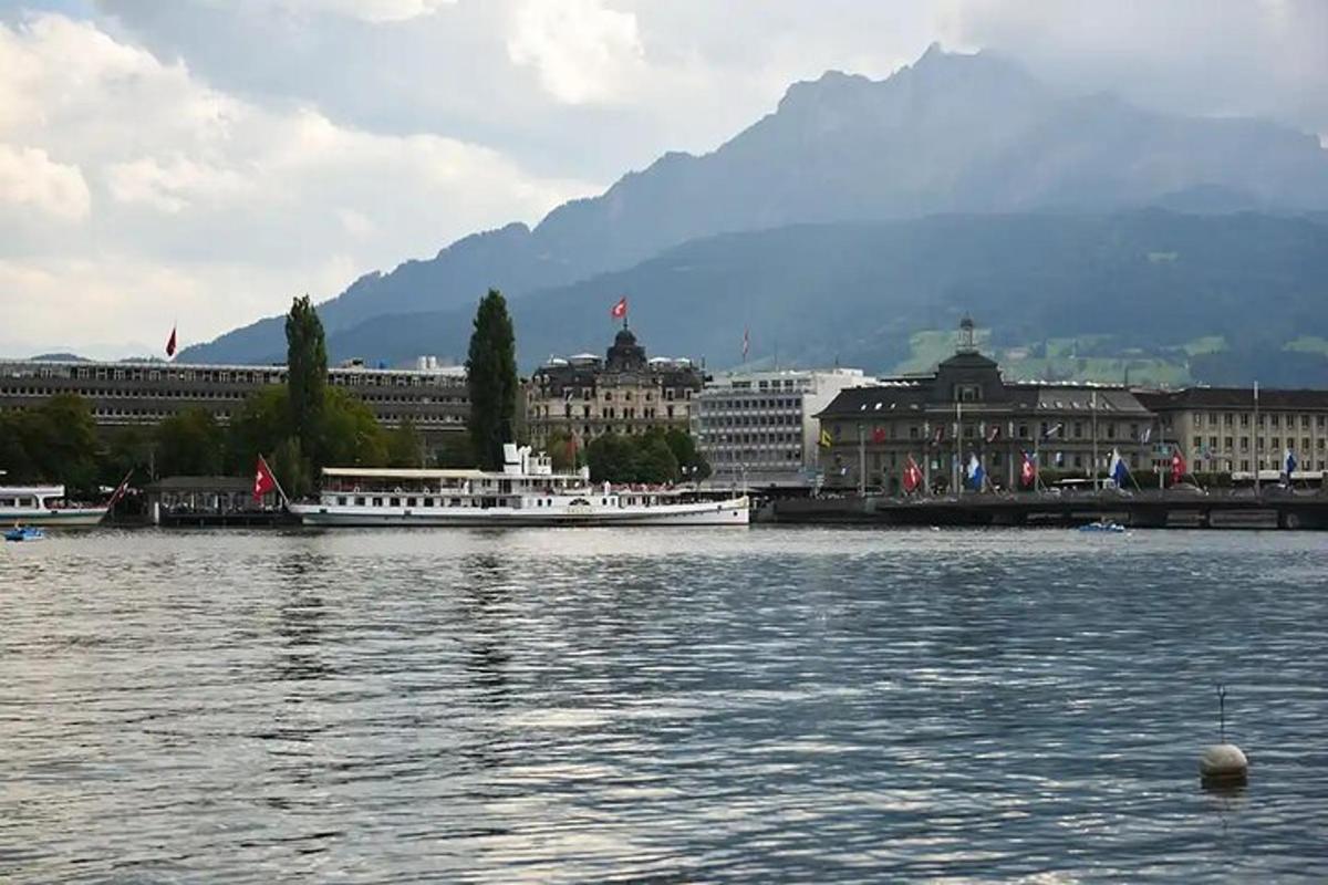 a large white boat in a large body of water
