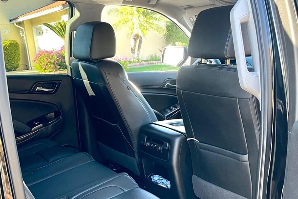 a view of the back seats of a car