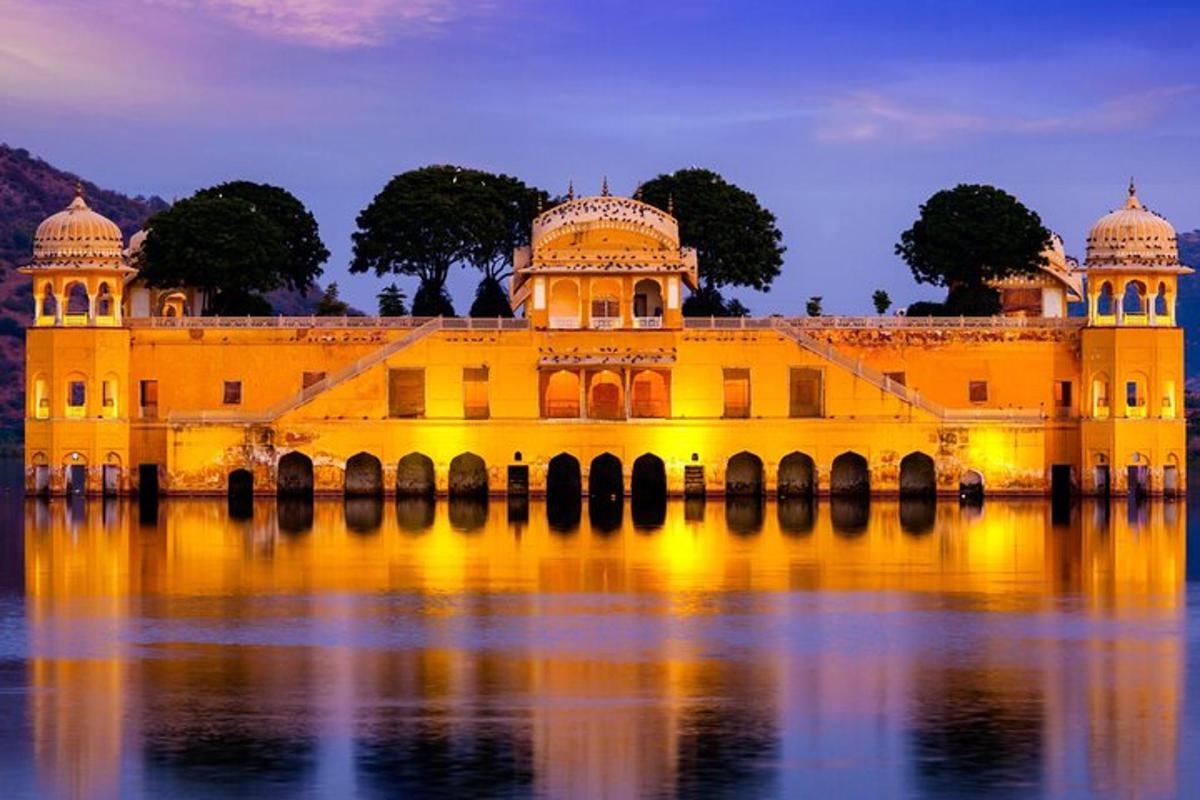 a building in the middle of a body of water