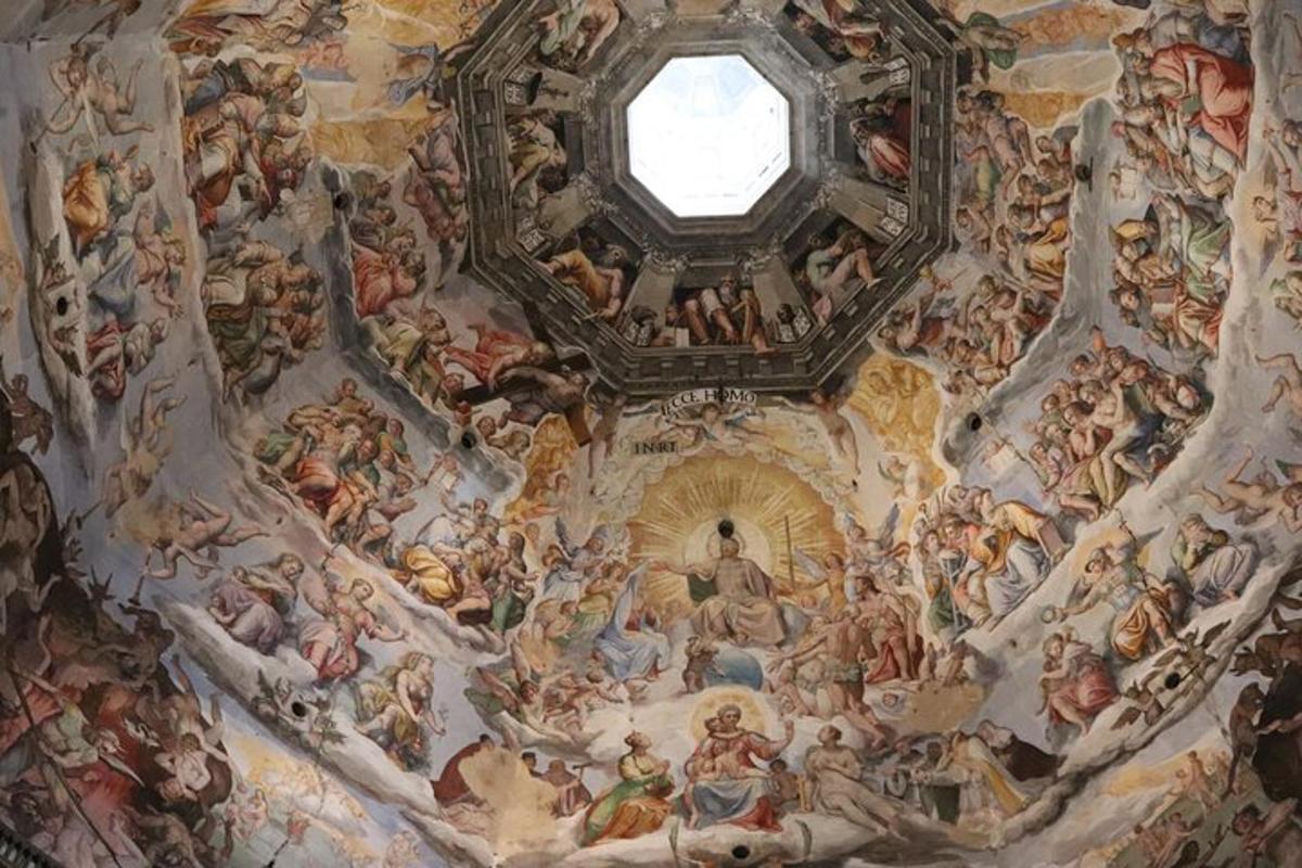 a painting on the ceiling of a church