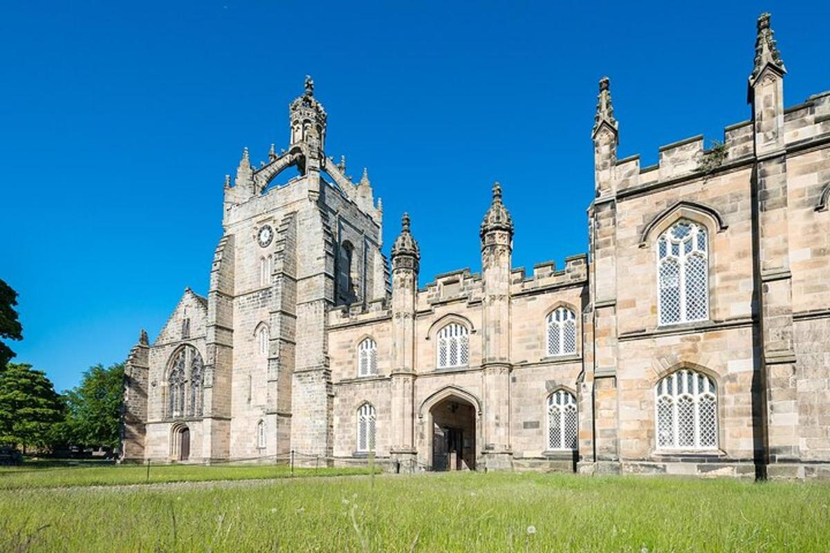 a large stone building with a clock tower
