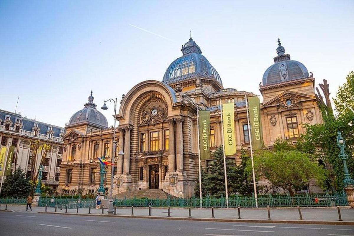 a large building with domes on top of it