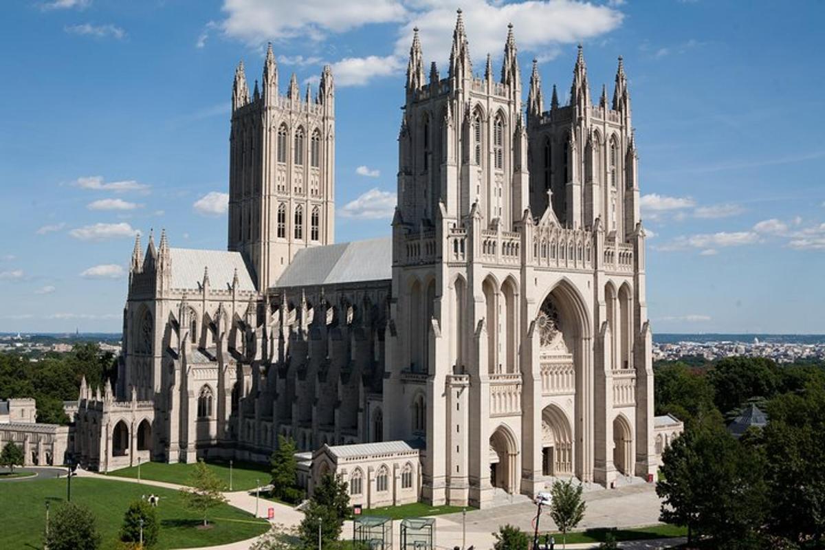 a large cathedral with two towers on top of it