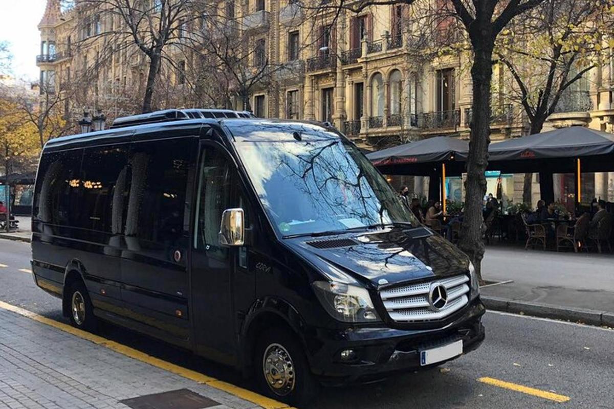 černá dodávka zaparkovaná na kraji ulice