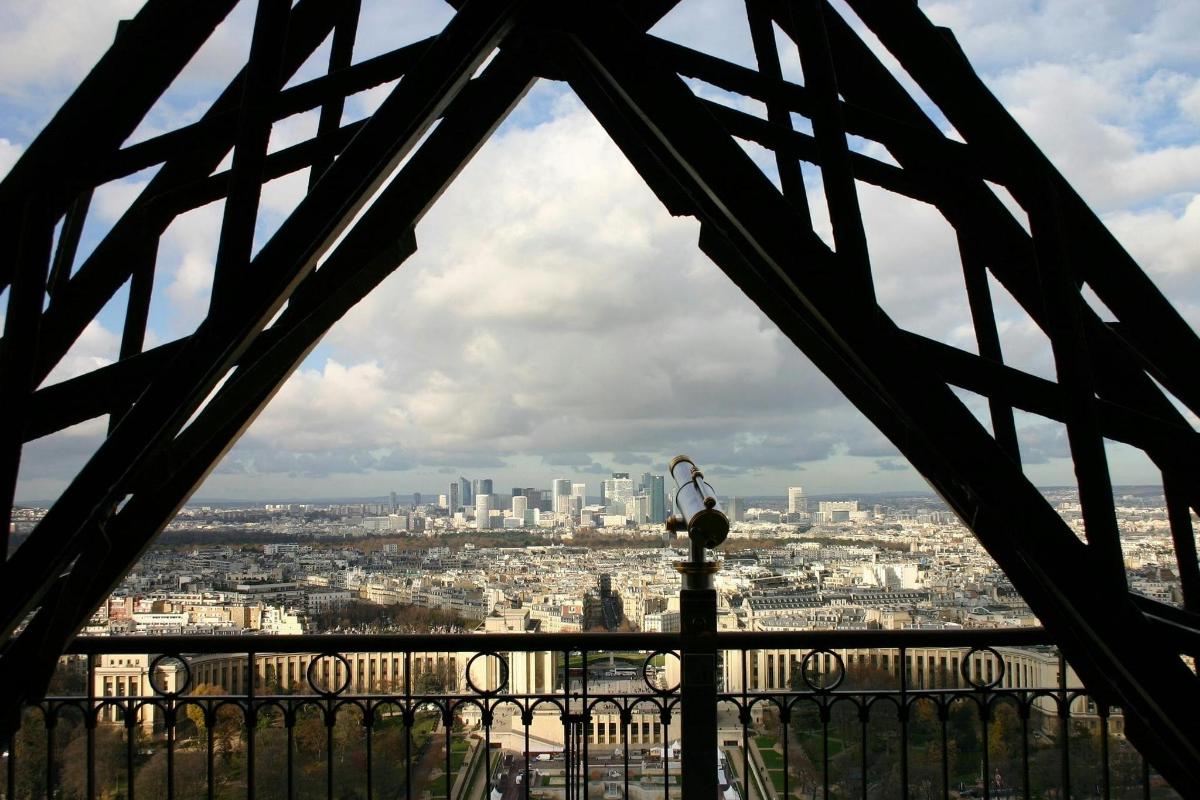una vista della città dalla cima della torre Eiffel