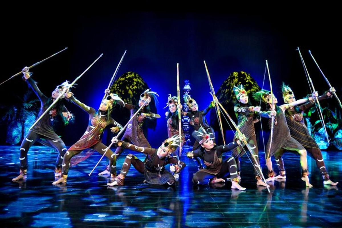 a group of performers performing on a stage