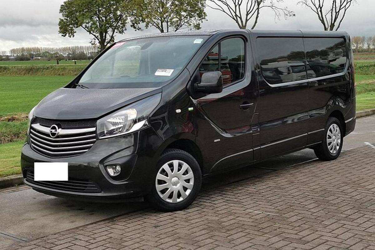 a black van parked in a parking lot