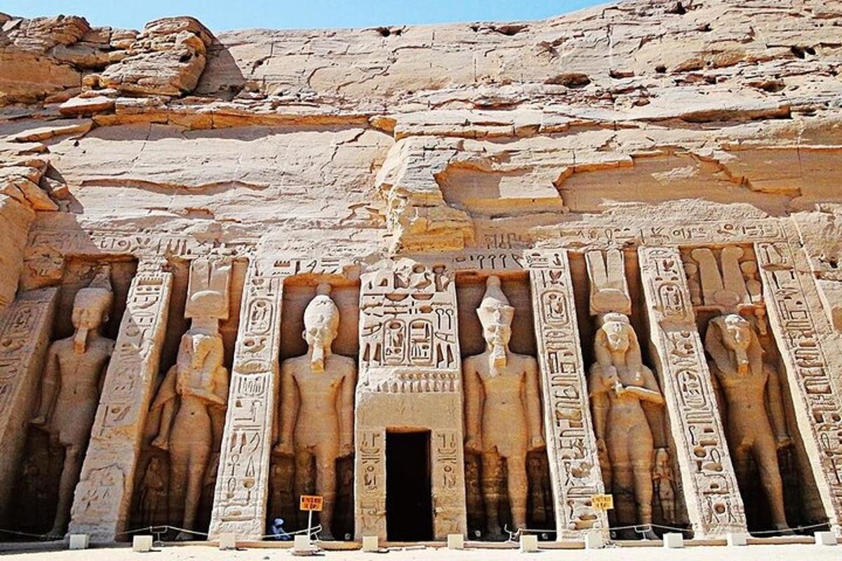 una vista del temple d'Abu Simbel