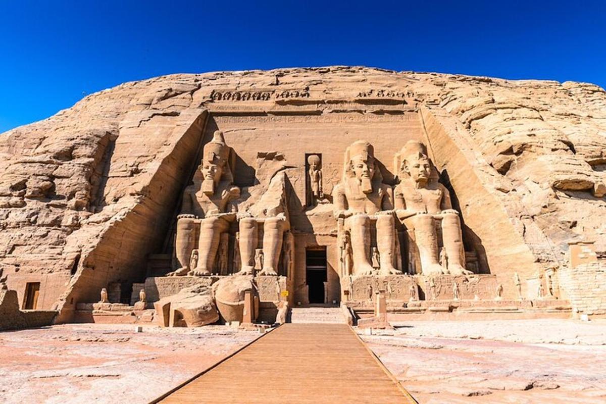 una vista del temple d'Abu Simbel