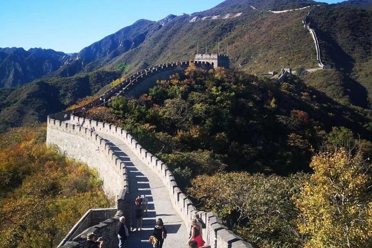 a view of the great wall of china