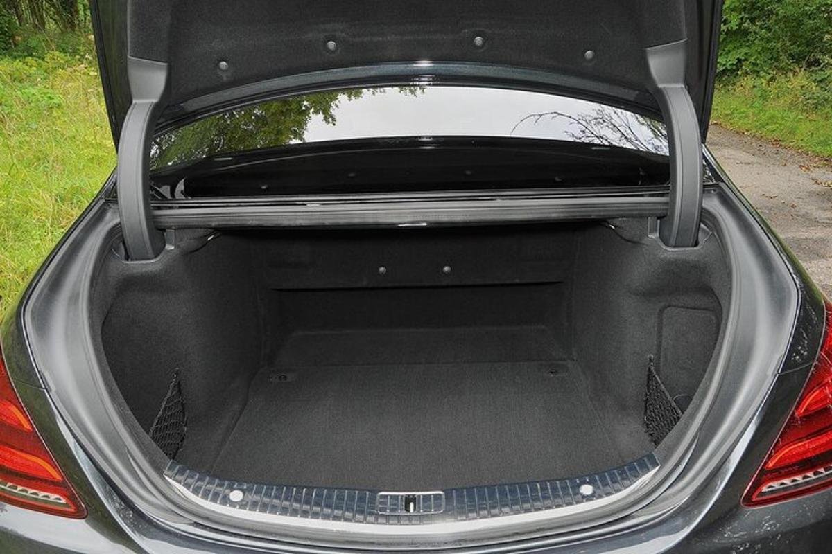 a trunk of a car with the trunk open