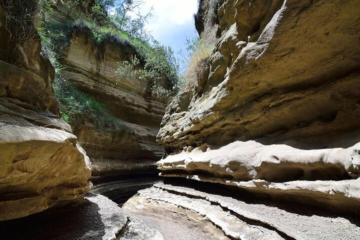 un cañón con un río en el medio