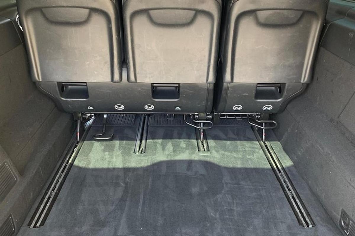 an overhead view of the inside of a vehicle