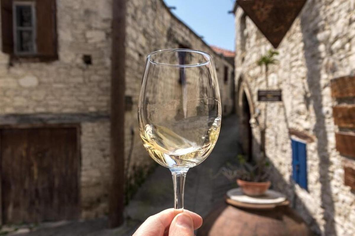 osoba držící sklenici bílého vína