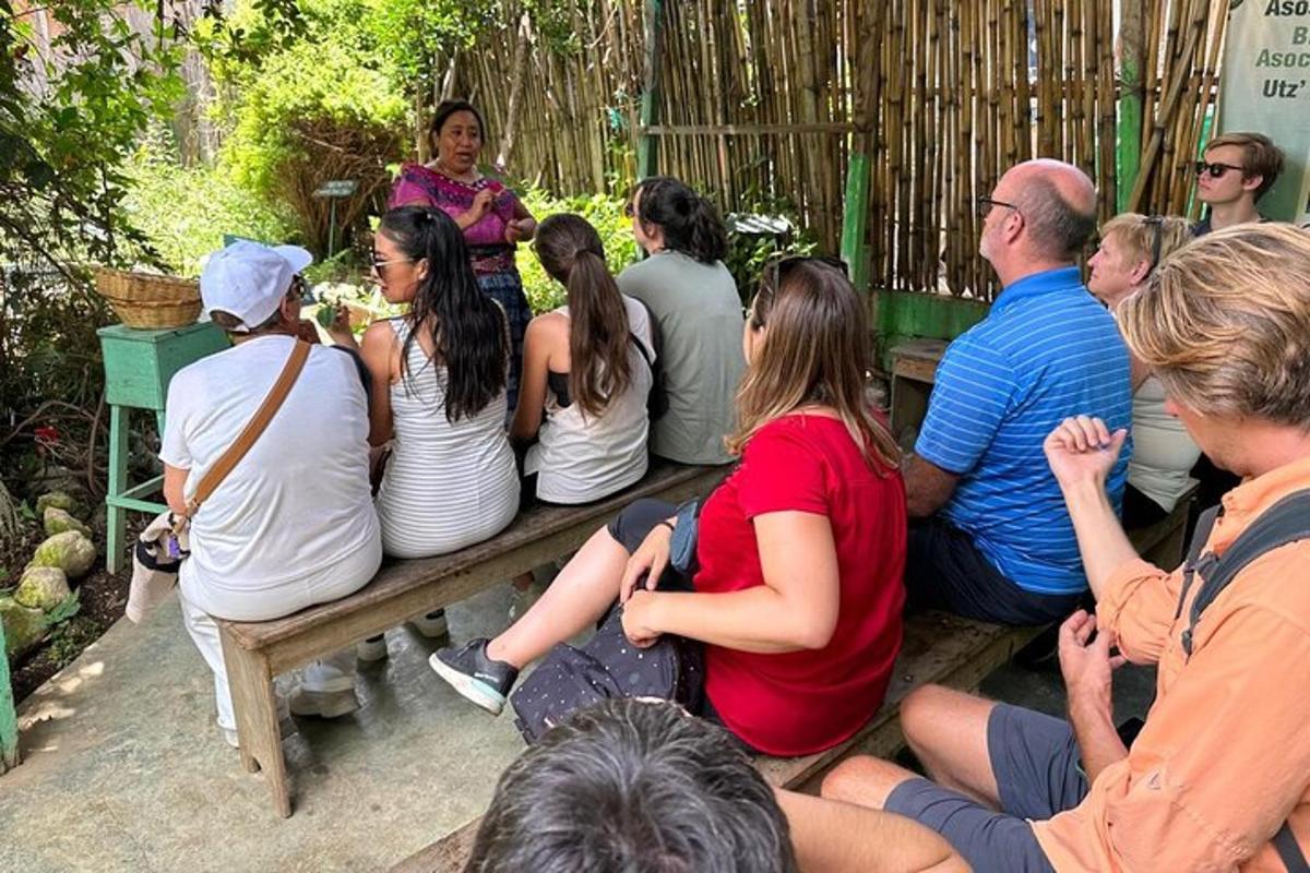 a group of people sitting on a bench