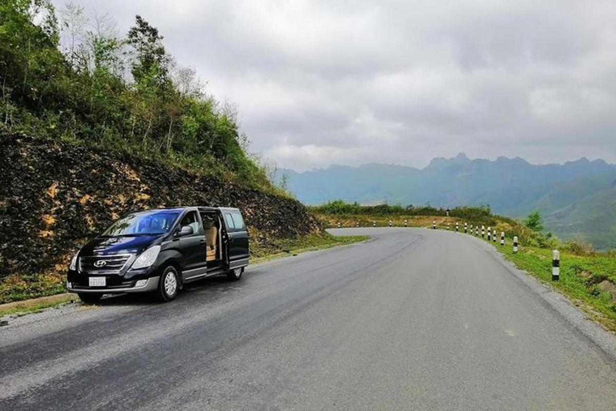 a van parked on the side of a road