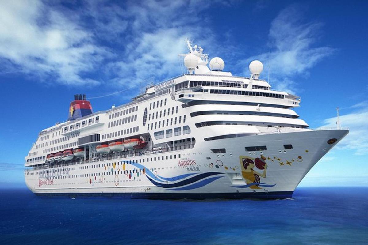 a large cruise ship sitting in the ocean