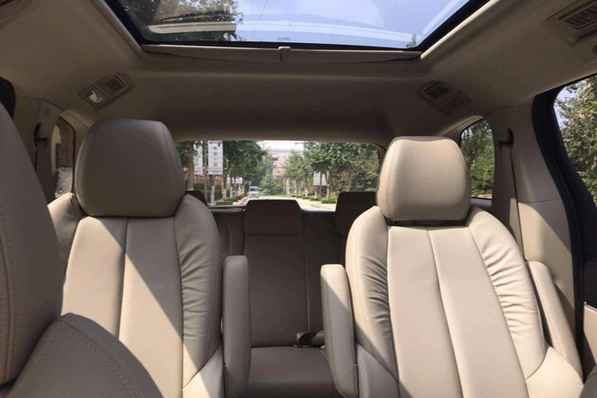 two seats in the back of a car