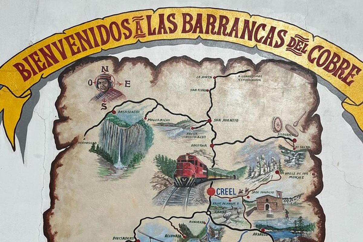 a map with a yellow ribbon on it