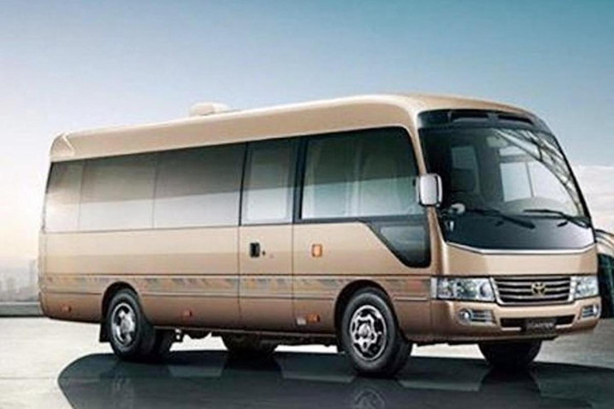 a brown van parked in a parking lot