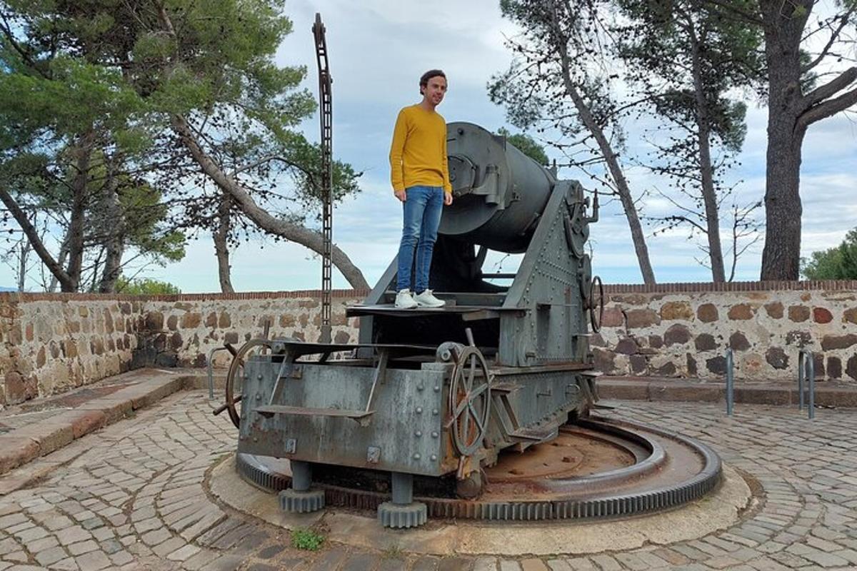 a man is standing on top of a train