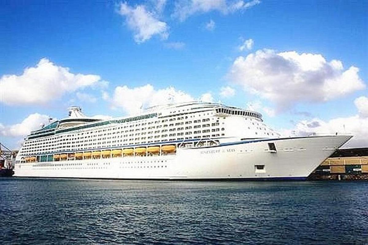 a large cruise ship sitting in the water