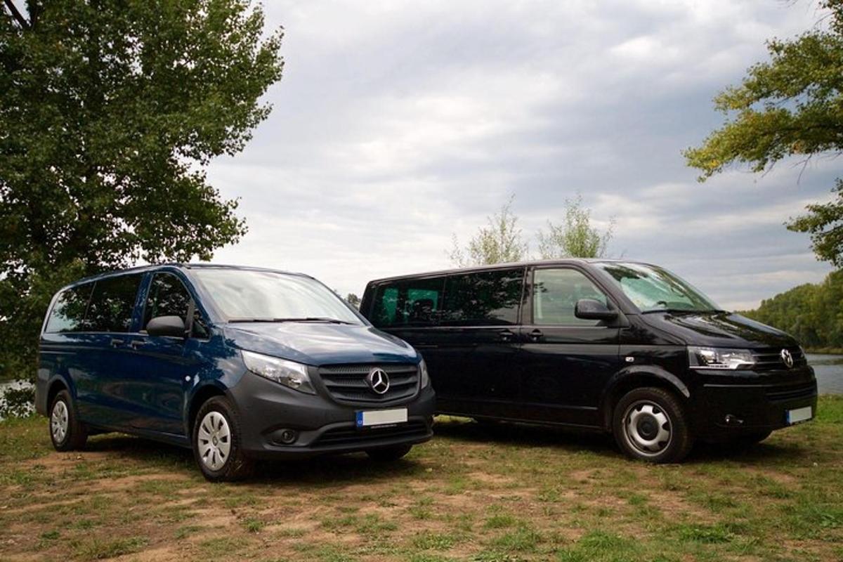 due auto parcheggiate una accanto all'altra in un campo
