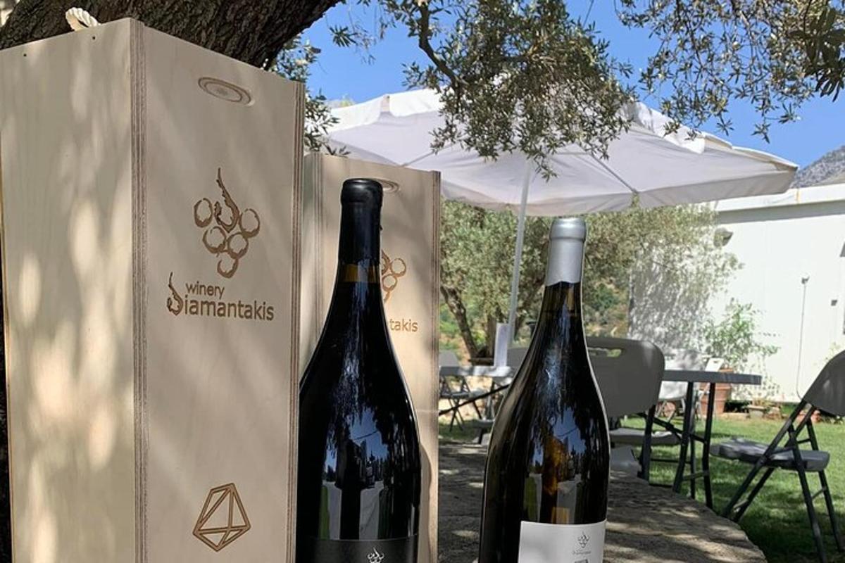 dos botellas de vino en una caja de cartón