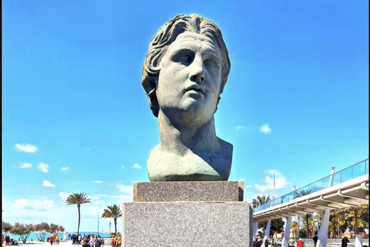 a statue of a bust of a woman